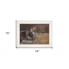 A Mother Love Horses 1 White Framed Print Wall Art - Homeroots