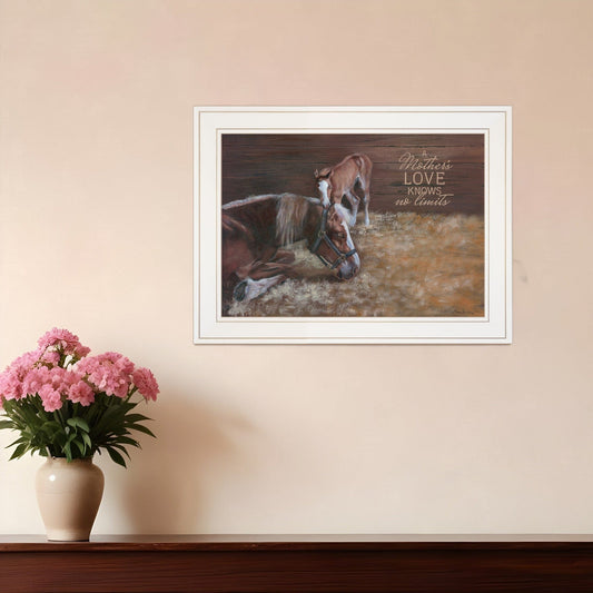 A Mother Love Horses 1 White Framed Print Wall Art - Homeroots