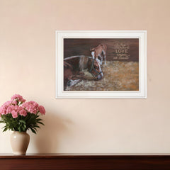 A Mother Love Horses 1 White Framed Print Wall Art - Homeroots