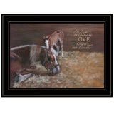 A Mother Love Horses 2 Black Framed Print Wall Art - Homeroots - Flyclothing LLC