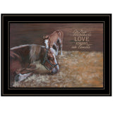 A Mother Love Horses 2 Black Framed Print Wall Art - Homeroots