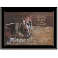 A Mother Love Horses 2 Black Framed Print Wall Art - Homeroots