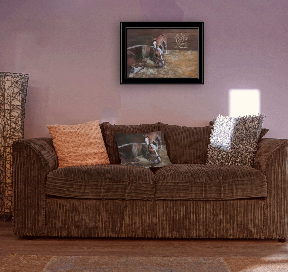 A Mother Love Horses 2 Black Framed Print Wall Art - Homeroots - Flyclothing LLC