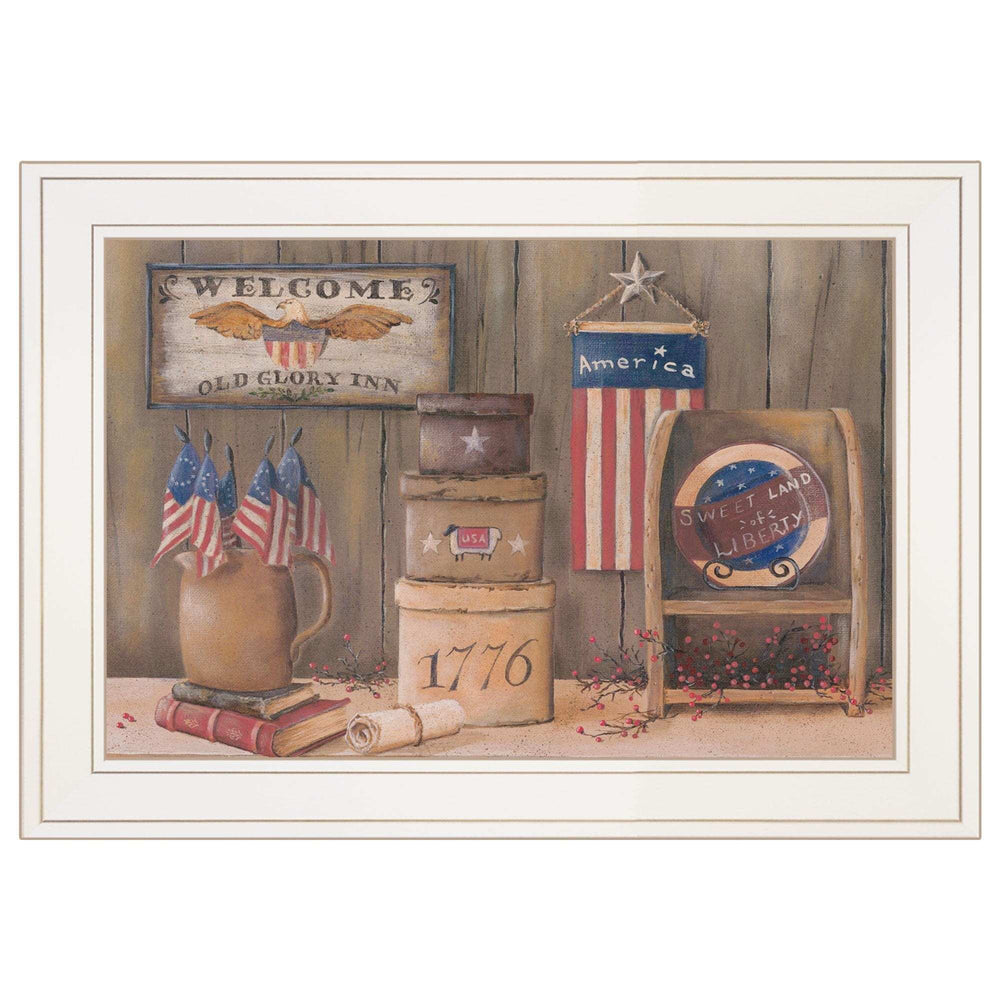 Sweet Land of Liberty 2 White Framed Print Wall Art - Homeroots - Flyclothing LLC