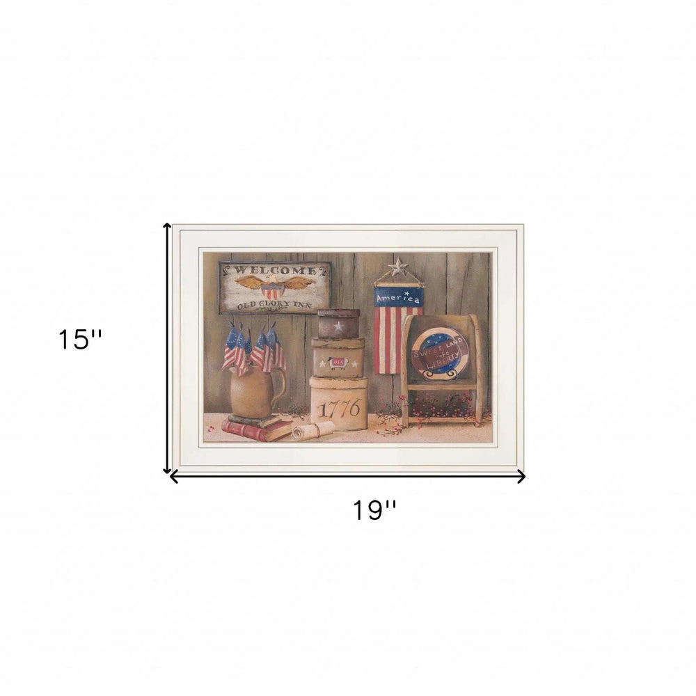 Sweet Land of Liberty 2 White Framed Print Wall Art - Homeroots - Flyclothing LLC