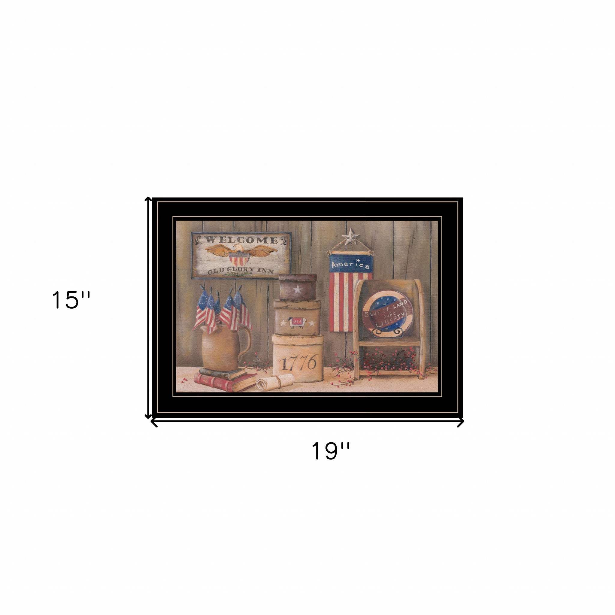 Sweet Land of Liberty 3 Black Framed Print Wall Art - Homeroots - Flyclothing LLC
