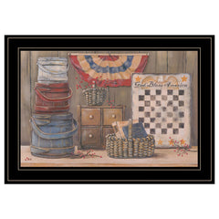 God Bless America 3 Black Framed Print Wall Art - Homeroots