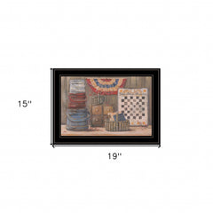 God Bless America 3 Black Framed Print Wall Art - Homeroots
