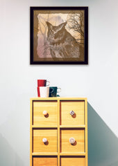 Owl 2 Black Framed Print Wall Art - Homeroots