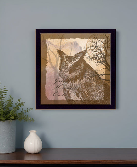 Owl 2 Black Framed Print Wall Art - Homeroots