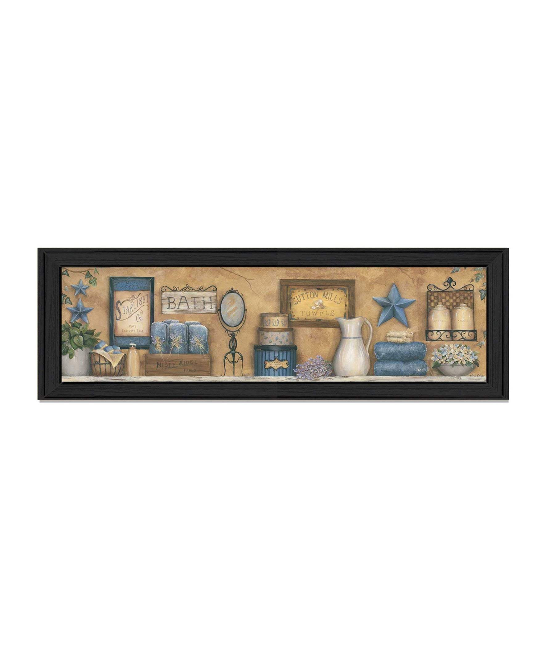 Starlight Bath 1 Black Framed Print Bathroom Wall Art - Homeroots - Flyclothing LLC