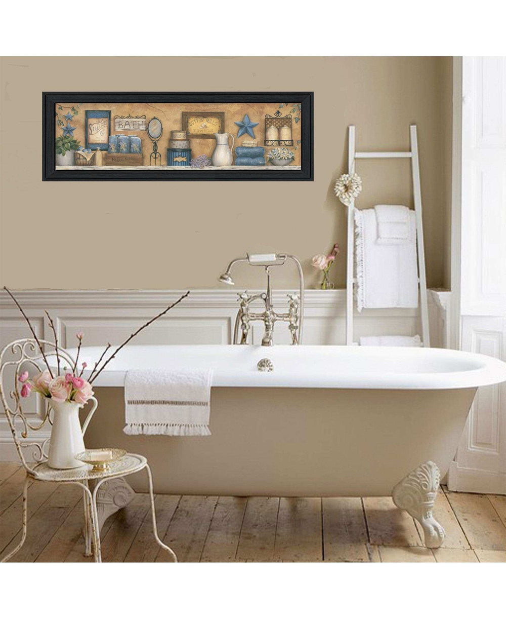 Starlight Bath 1 Black Framed Print Bathroom Wall Art - Homeroots - Flyclothing LLC
