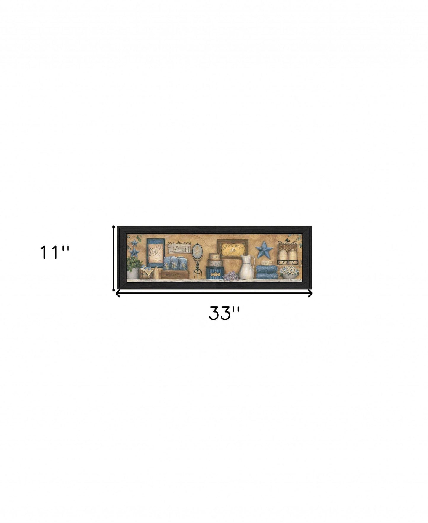 Starlight Bath 1 Black Framed Print Bathroom Wall Art - Homeroots - Flyclothing LLC