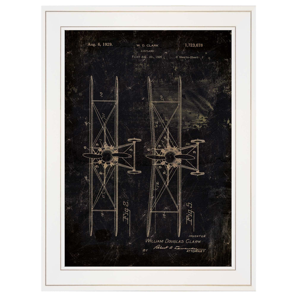Airplane Patent I 1 White Framed Print Wall Art - Homeroots - Flyclothing LLC