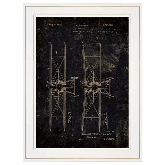 Airplane Patent I 1 White Framed Print Wall Art - Homeroots - Flyclothing LLC