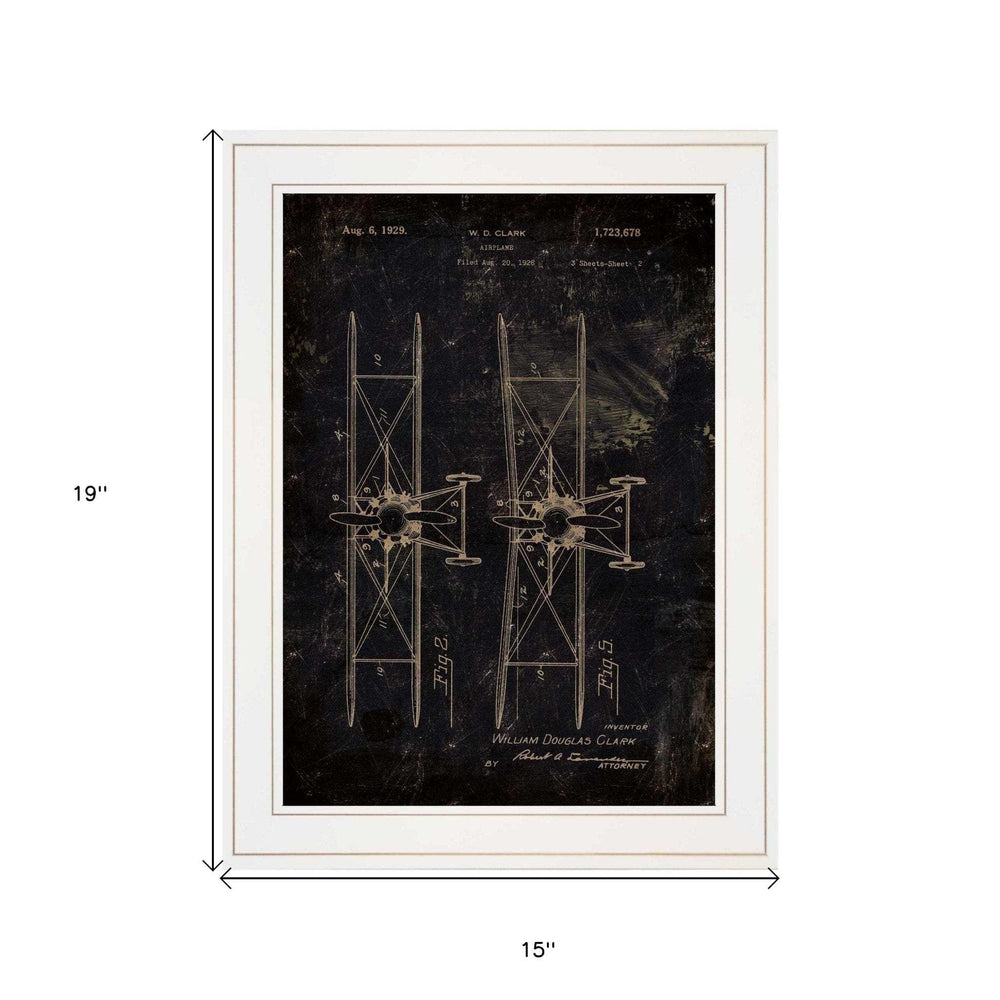 Airplane Patent I 1 White Framed Print Wall Art - Homeroots - Flyclothing LLC