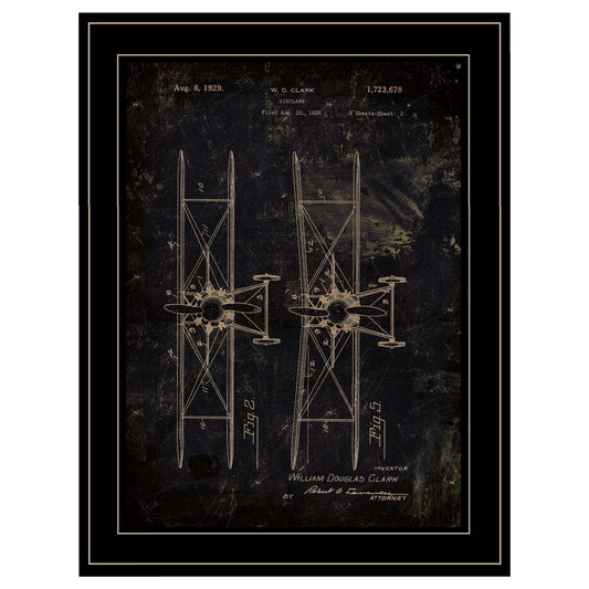 Airplane Patent I 2 Black Framed Print Wall Art - Homeroots