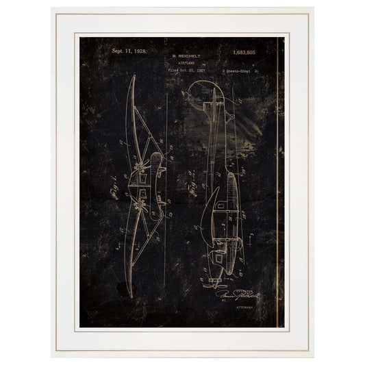 Airplane Patent II 1 White Framed Print Wall Art - Homeroots