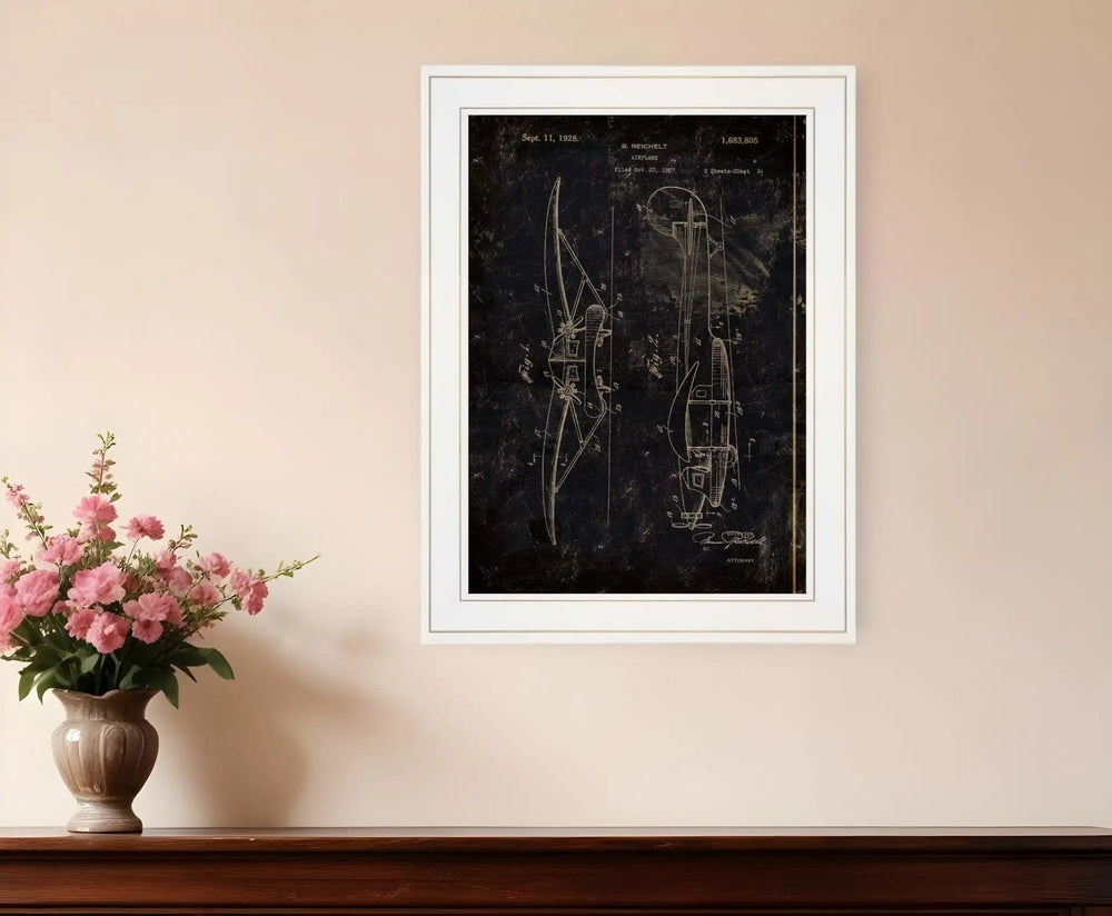 Airplane Patent II 1 White Framed Print Wall Art - Homeroots