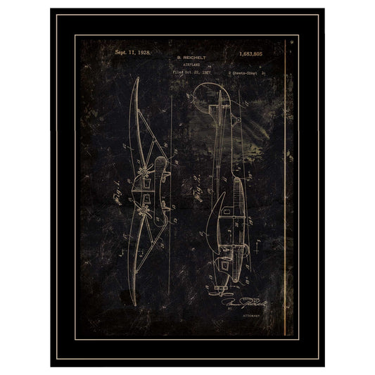 Airplane Patent II 2 Black Framed Print Wall Art - Homeroots