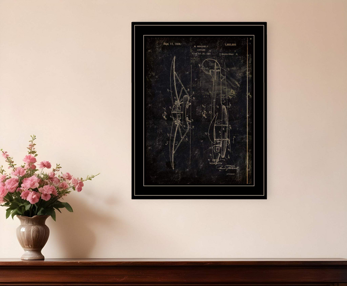 Airplane Patent II 2 Black Framed Print Wall Art - Homeroots - Flyclothing LLC