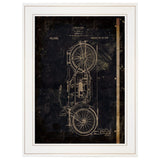 Motor Bike Patent I 1 White Framed Print Wall Art - Homeroots
