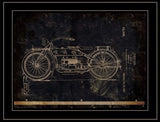 Motor Bike Patent I 2 Black Framed Print Wall Art - Homeroots
