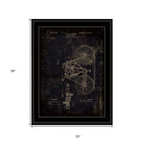 Motor Bike Patent Black Framed Print Wall Art - Homeroots - Flyclothing LLC