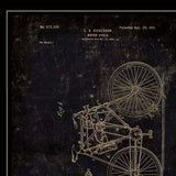 Motor Bike Patent Black Framed Print Wall Art - Homeroots - Flyclothing LLC