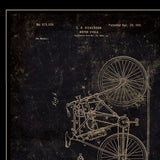 Motor Bike Patent Black Framed Print Wall Art - Homeroots