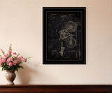 Motor Bike Patent Black Framed Print Wall Art - Homeroots