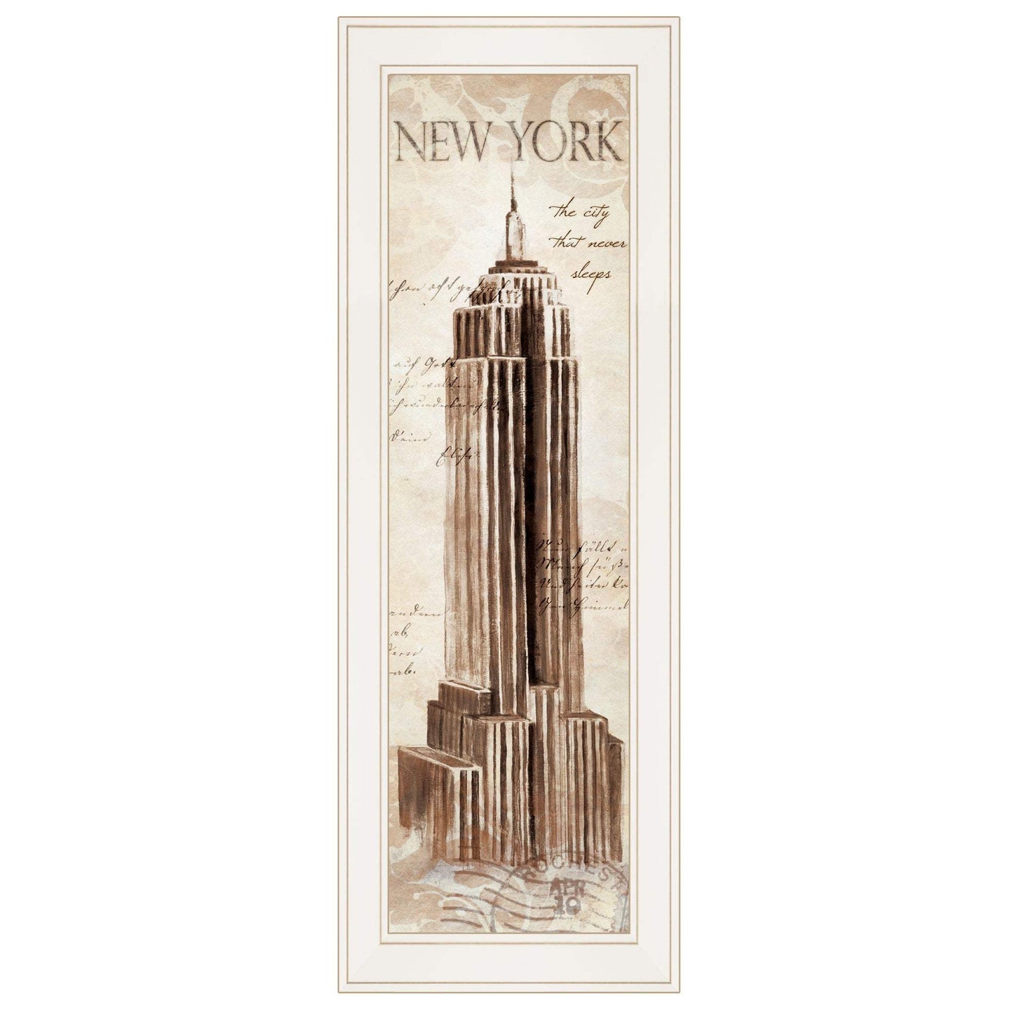 New York Panel 1 White Framed Print Wall Art - Homeroots - Flyclothing LLC