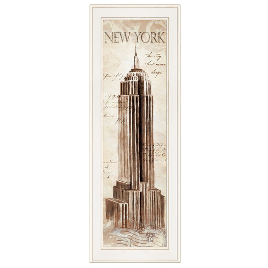 New York Panel 1 White Framed Print Wall Art - Homeroots