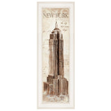 New York Panel 1 White Framed Print Wall Art - Homeroots