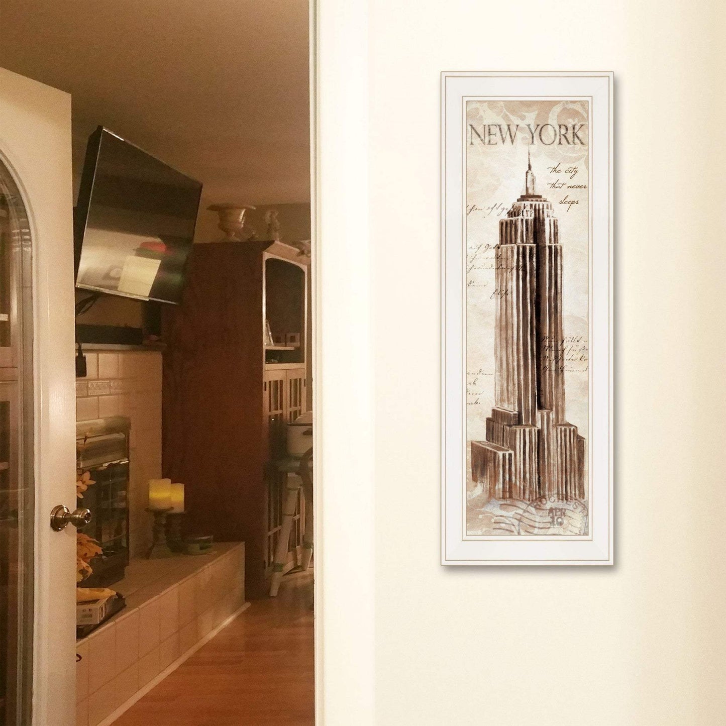 New York Panel 1 White Framed Print Wall Art - Homeroots - Flyclothing LLC