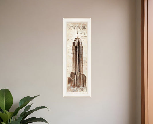 New York Panel 1 White Framed Print Wall Art - Homeroots