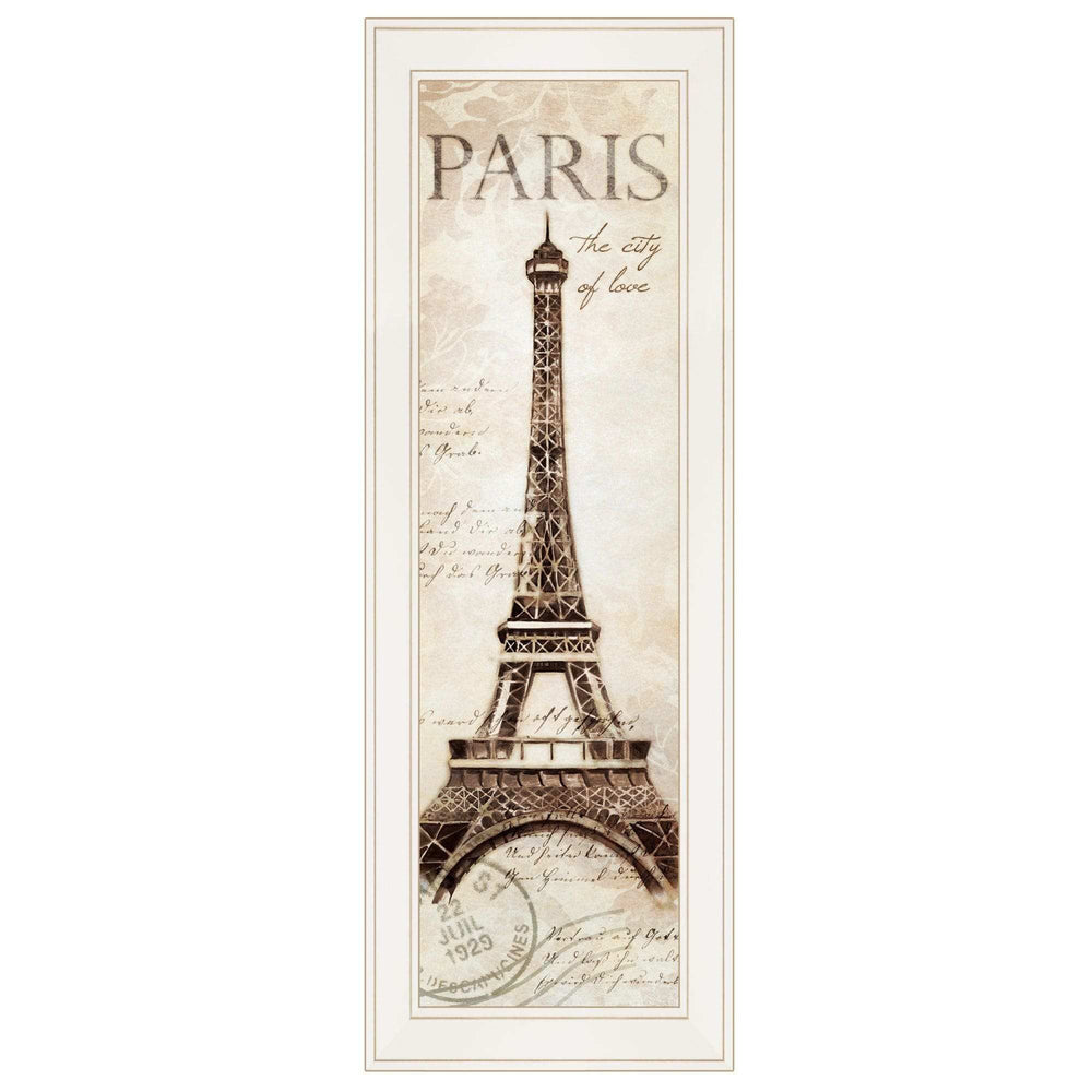 Paris Panel 1 White Framed Print Wall Art - Homeroots - Flyclothing LLC