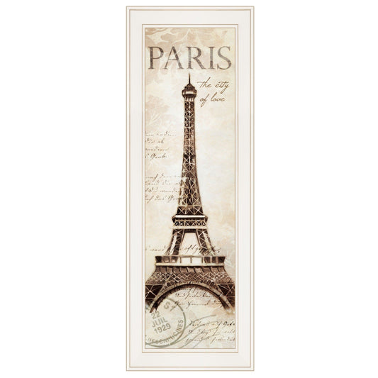 Paris Panel 1 White Framed Print Wall Art - Homeroots