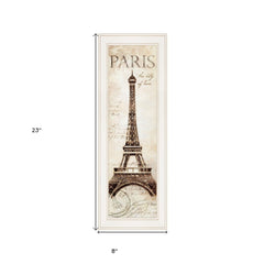 Paris Panel 1 White Framed Print Wall Art - Homeroots