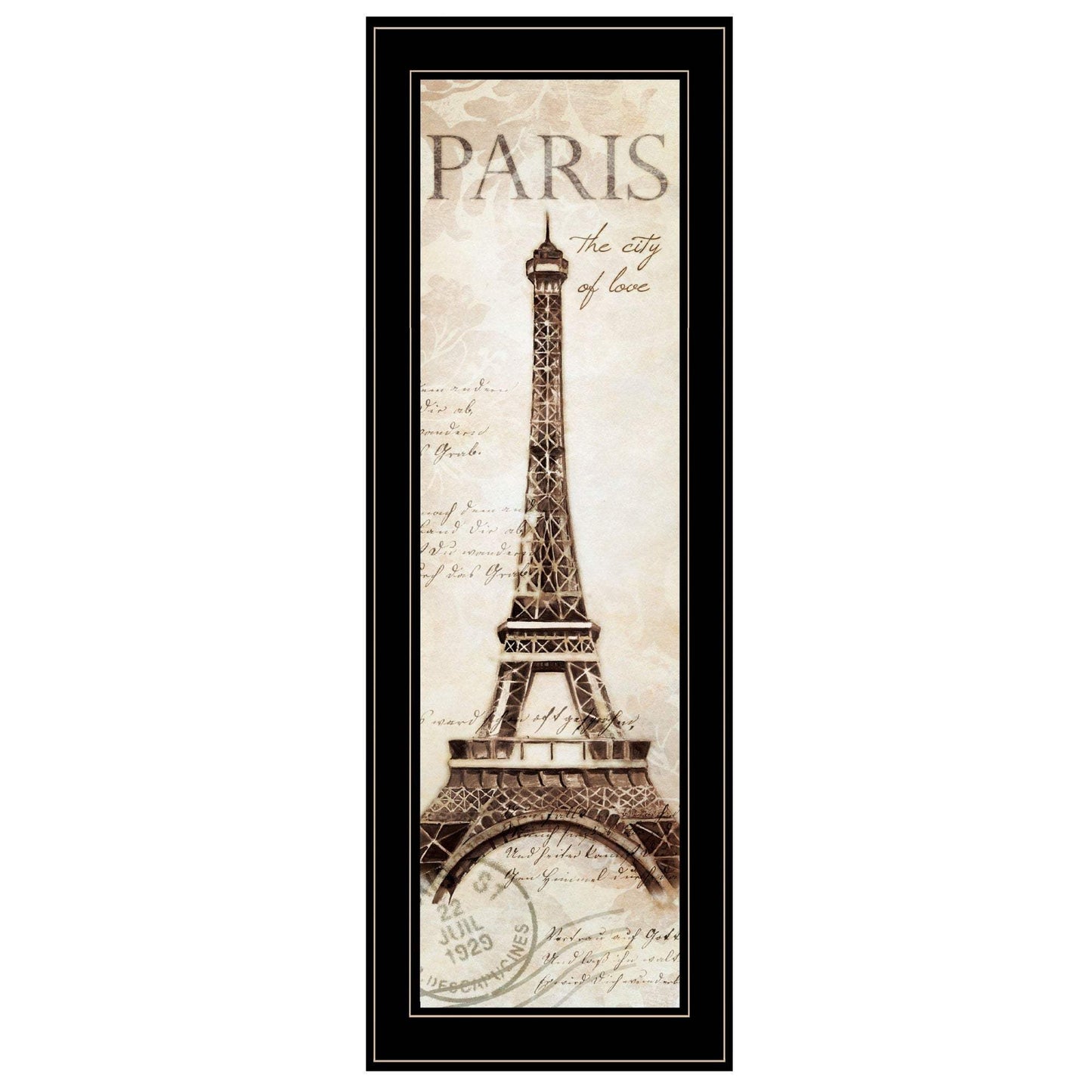Paris Panel 2 Black Framed Print Wall Art - Homeroots - Flyclothing LLC