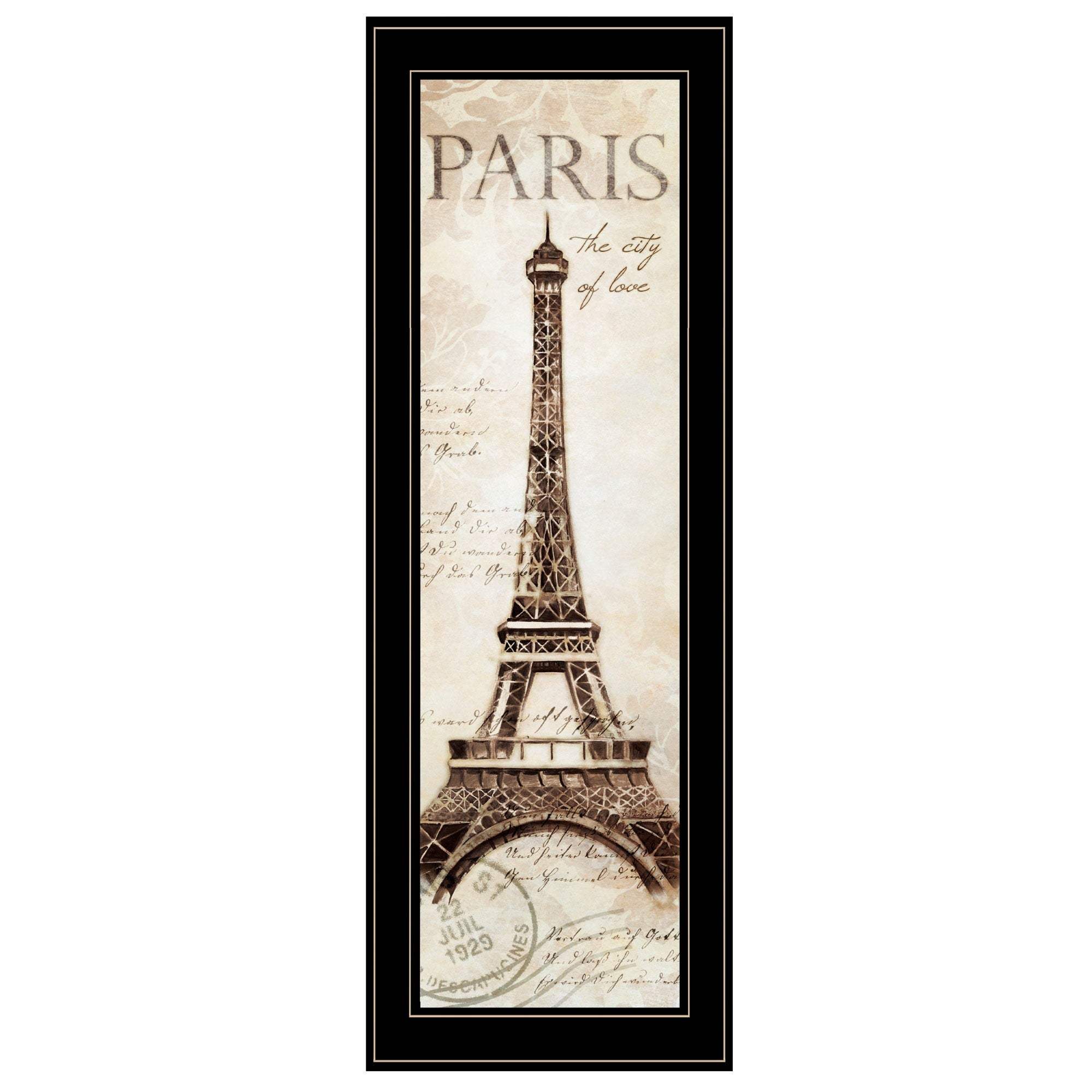Paris Panel 2 Black Framed Print Wall Art - Homeroots - Flyclothing LLC
