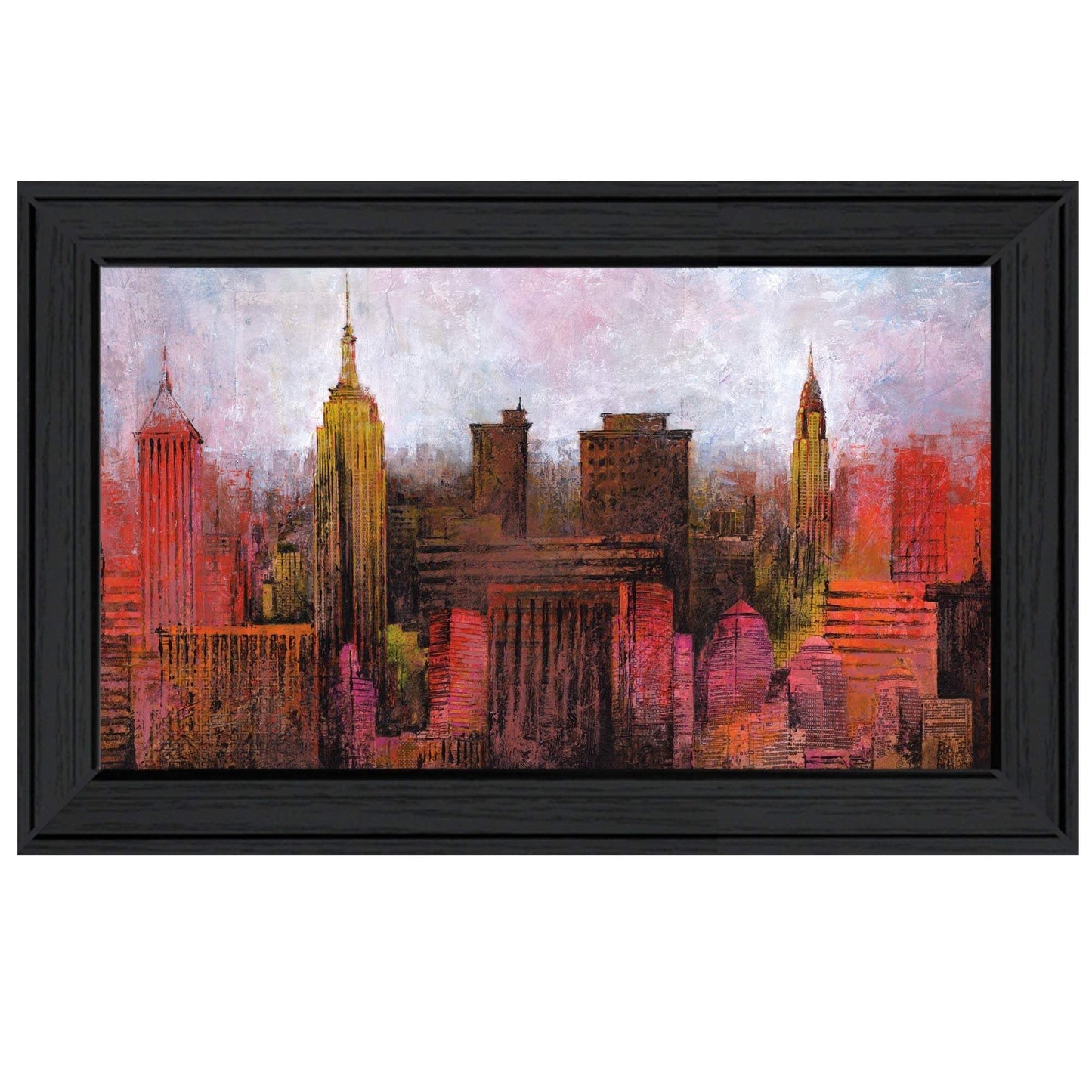 NYC Skyline 2 Black Framed Print Wall Art - Homeroots - Flyclothing LLC