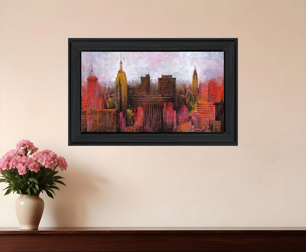NYC Skyline 2 Black Framed Print Wall Art - Homeroots