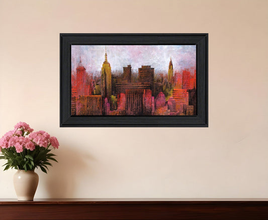NYC Skyline 2 Black Framed Print Wall Art - Homeroots