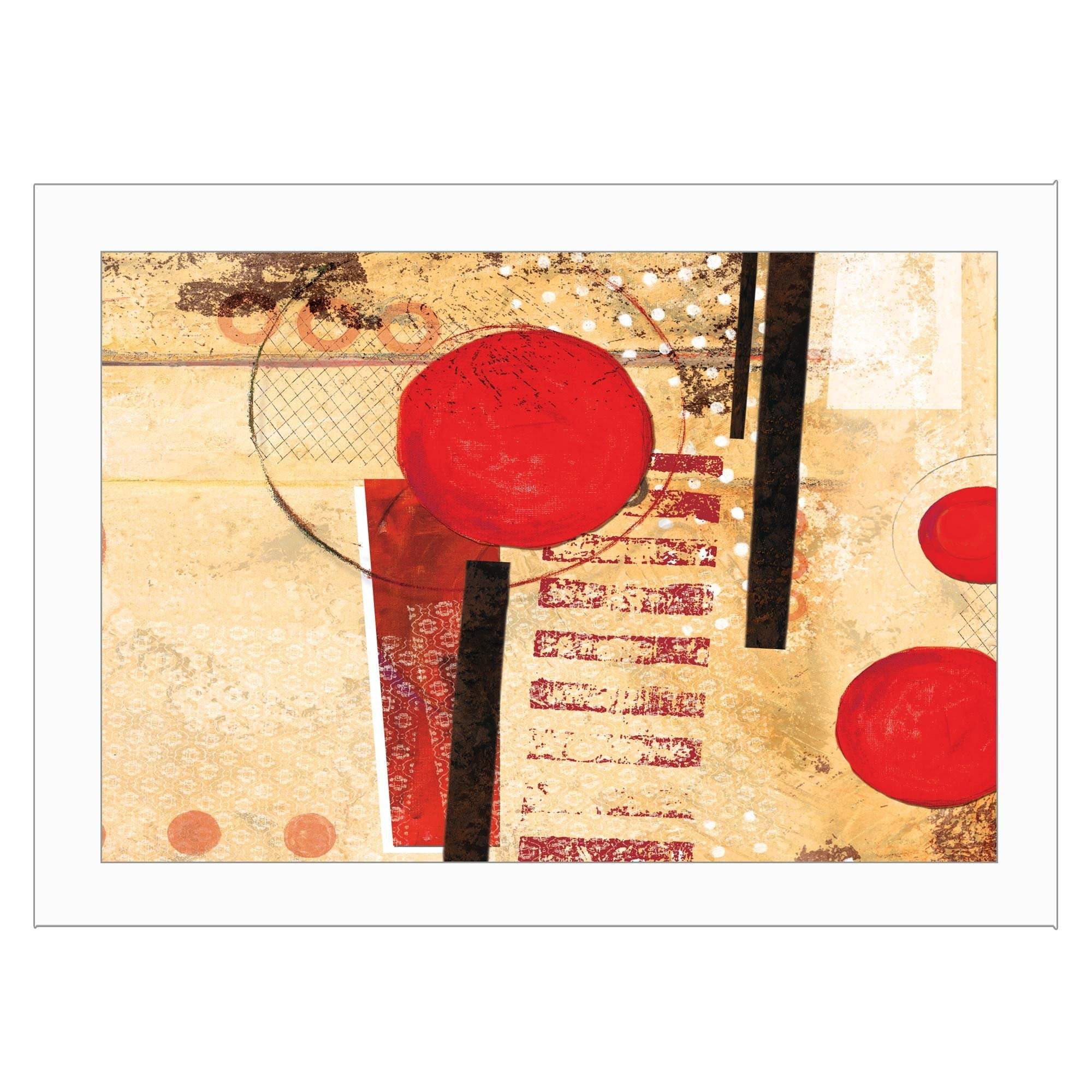 Circular Abstract 1 White Framed Print Wall Art - Homeroots - Flyclothing LLC