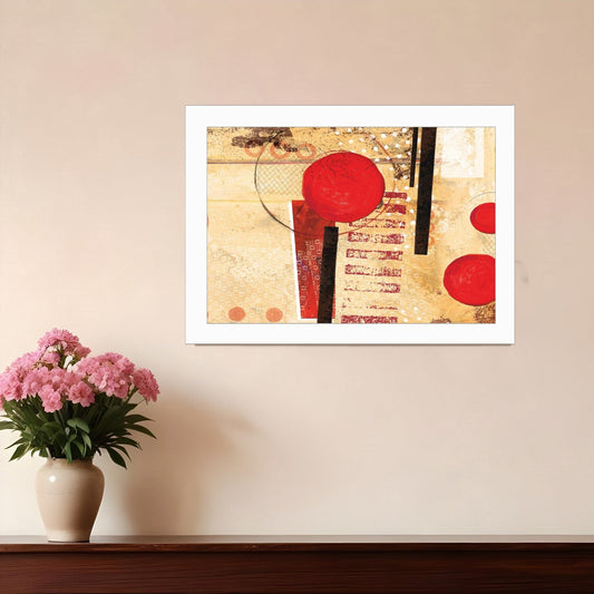 Circular Abstract 1 White Framed Print Wall Art - Homeroots