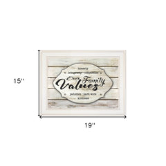 Our Family Values 2 White Framed Print Wall Art - Homeroots