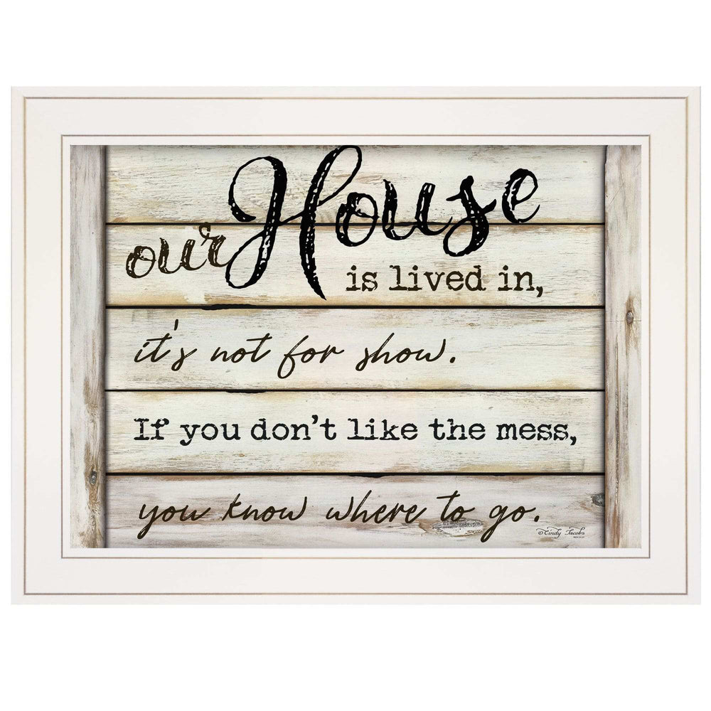 Our House is Lived In 2 White Framed Print Wall Art - Homeroots - Flyclothing LLC