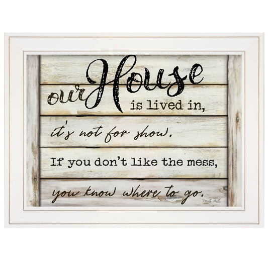 Our House is Lived In 2 White Framed Print Wall Art - Homeroots