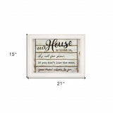 Our House is Lived In 2 White Framed Print Wall Art - Homeroots - Flyclothing LLC